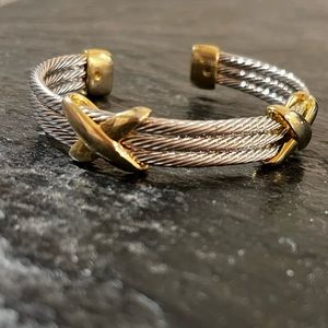 Cable cuff bracelet